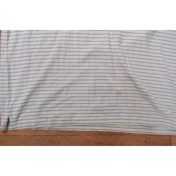 New Men's Geoffrey Beene Stretch Polo Shirt Size XL S/S Green Purple Striped NWT - Picture 2 of 10